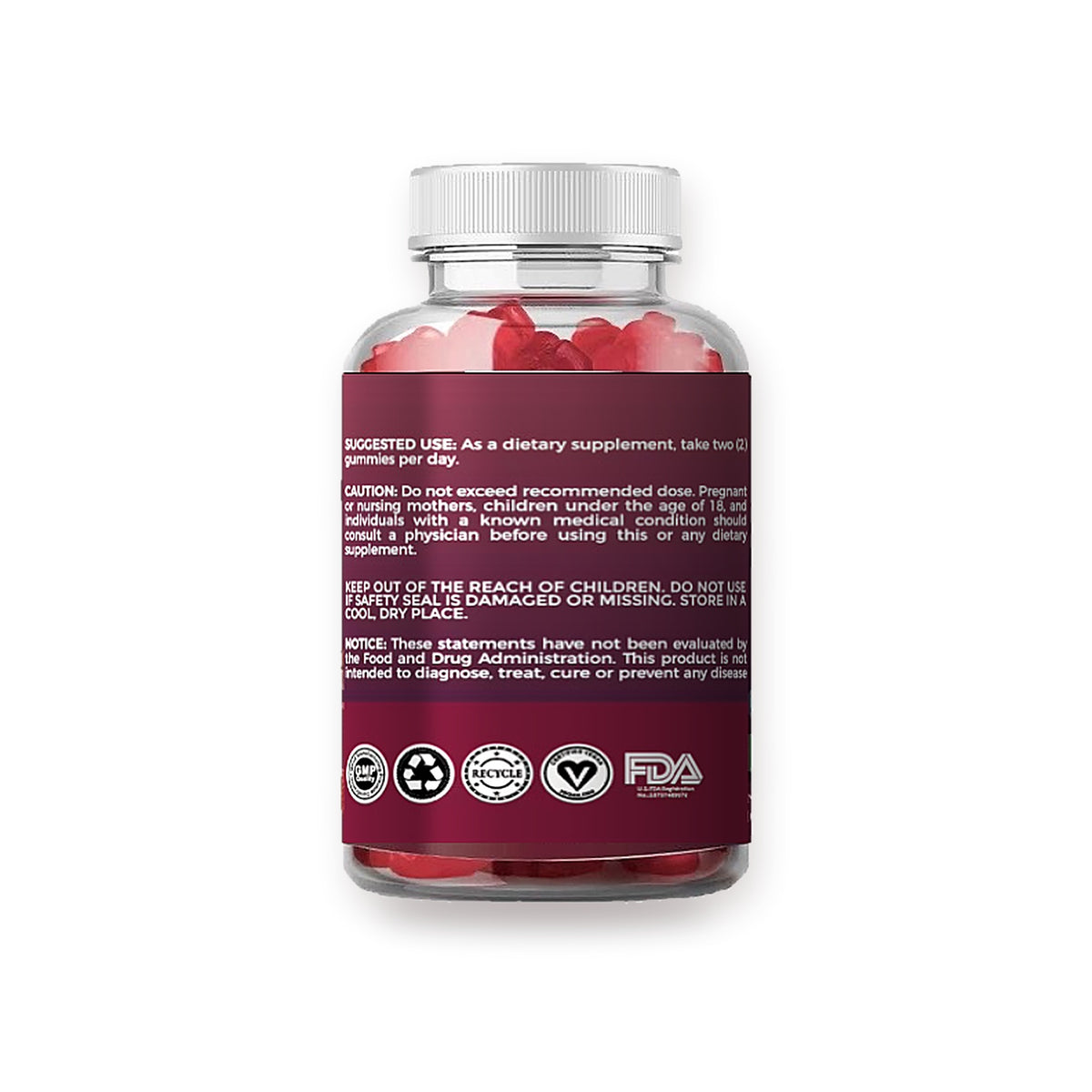 Kids Multivitamin Gummies orange flavour bottle